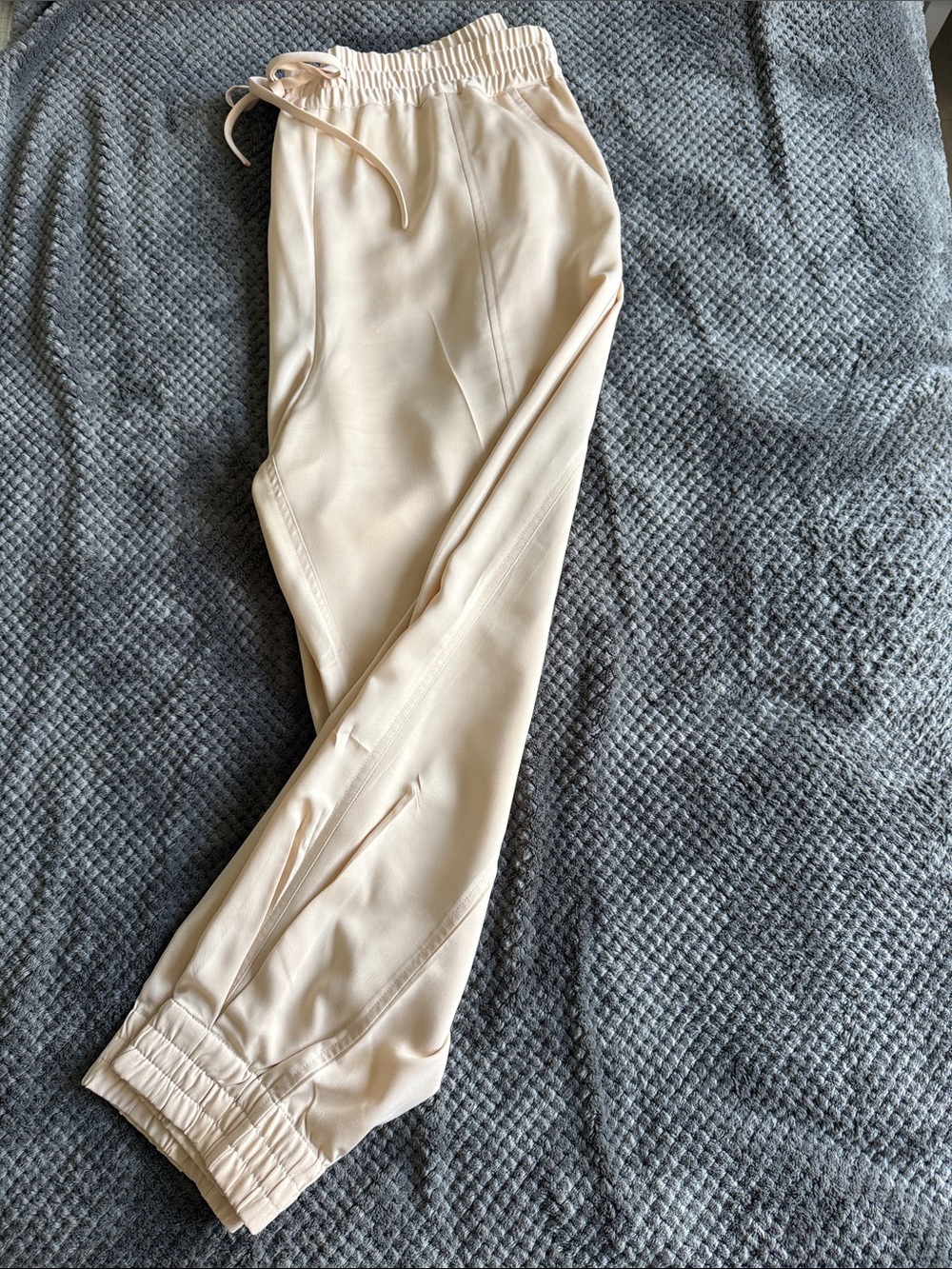 10 Crosby Derek Lam Beige Elastic Waist Jogger